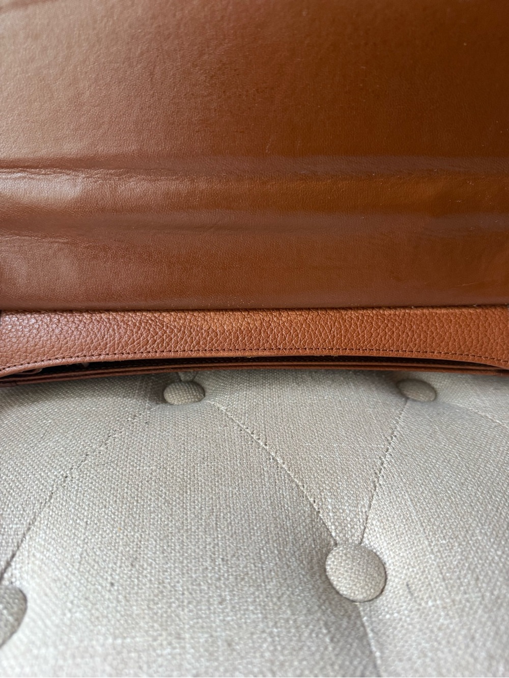 Vintage Burberrys Brown Pebbled Leather Top Handle Satchel Bag Check Lined - Picture 11 of 11